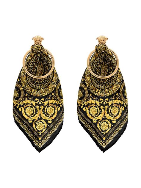 versace scarf earrings|vintage Versace earrings.